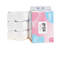 舒可乐 卫生纸家用原生木浆无芯卷纸 五层加厚6卷每提 整提便携小卷实惠装擦手纸厕纸 母婴可用 1提装