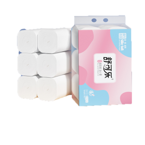 舒可乐 卫生纸家用原生木浆无芯卷纸 五层加厚6卷每提 整提便携小卷实惠装擦手纸厕纸 母婴可用 1提装