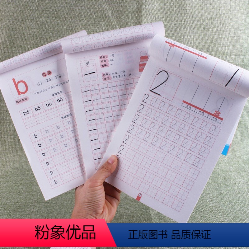 [正版]幼小衔接一日一练天天练铅笔汉字数字拼音描红本0到100练字帖3到6岁幼儿园启蒙书写中大班升小学一年级虚线描写练