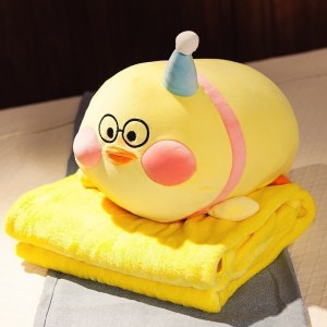 美帮汇抱枕被子两用女男午睡毯子靠垫汽车多功能个性枕头办公室