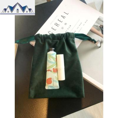 定制丝绒天鹅绒收纳袋化妆包置物袋抽绳束口袋防尘旅行ins北欧 三维工匠收纳包