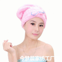 浴帽防水长发成人女可爱加厚淋浴洗澡家洗头儿童吸水包头巾干发帽 三维工匠 西瓜红长款帽