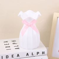 维诺亚仿陶瓷塑料防摔花瓶diy仿真植物插花盆电视柜茶几家居装饰摆件