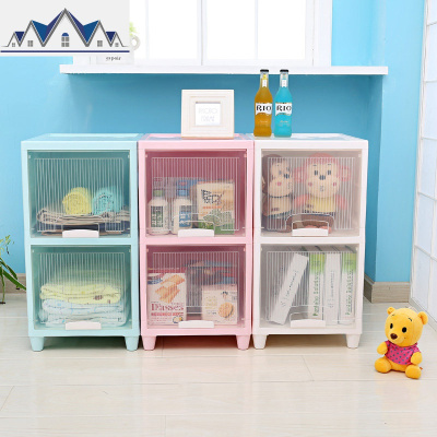 收纳盒零食盒子玩具储物箱衣服整理箱塑料衣物收纳箱抽屉式收纳柜 三维工匠