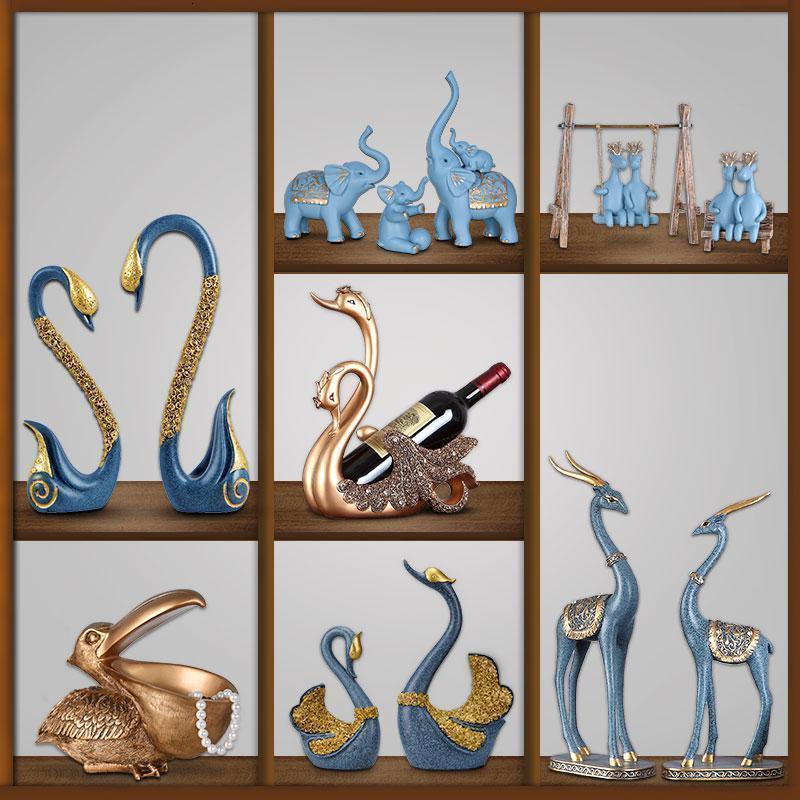 美帮汇北欧家居玄关简约鹿摆件创意乔迁结婚客厅电视酒柜酒架装饰品