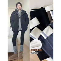 加绒鲨鱼裤女外穿秋冬季加厚保暖棉裤高腰紧身瑜伽裤羊羔绒打底裤
