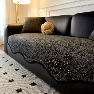 高级感异形皮沙发垫四季通用直排夏季防滑坐垫子新款盖布凉席