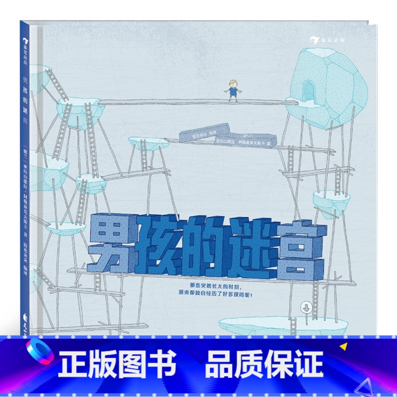 [正版]附赠四大迷宫游戏+贴纸男孩的迷宫 3-7岁儿童益智游戏 无字书绘本迷宫探险书籍 浪花朵朵童书