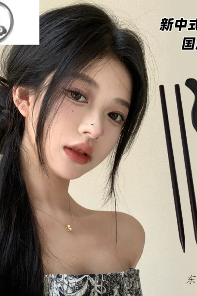 JiMi筷子发簪非遗古风慵懒素簪简约挽发盘发女新中式旗袍汉服气质发钗