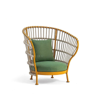 质凡 阳台藤编沙发户外休闲编制庭院茶几组合创意懒人家具 单人椅*2