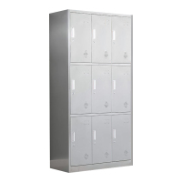 正斌不锈钢更衣柜储物柜更衣室储物柜员工衣柜201九门储物柜(不带板)