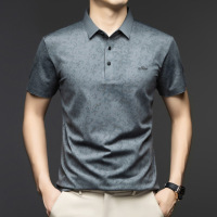 2025新款夏季男士翻领无痕短袖polo衫中青年亲肤透气薄款T恤上衣
