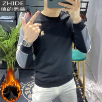 SUNTEK欧洲站卫衣男圆领加绒修身套头衫男士潮牌欧货上衣冬季休闲打底潮卫衣