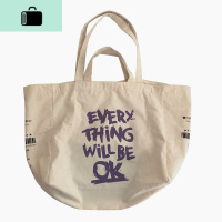 韩系慵懒风百搭款 单肩帆布袋手提大容量女学生书包包NEW LAKE 米白色(图片款)女士单肩包