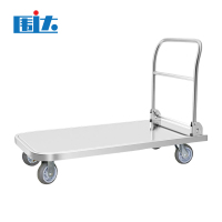 围达 不锈钢手推车 120*80-6寸静音轮 台