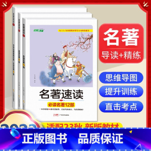 全套3册]中考名著速读导读必读12部+24部+中考名著真题全刷 [正版]朝花夕拾 鲁迅原著书籍人教版无删减赠考点 世界名
