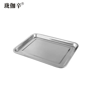 珑伽辛 不锈钢方果盘 小方盘 20*27*2cm/个