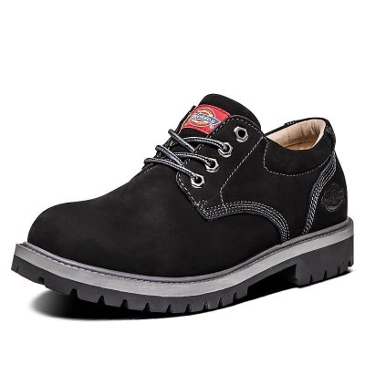 dickies男鞋春季欧美风低帮工装鞋子男士休闲皮鞋厚底真皮大头鞋