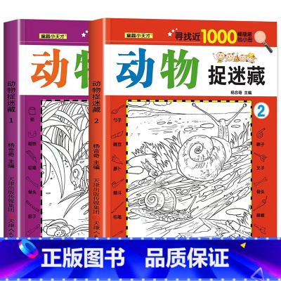 全2册 动物捉迷藏 [正版]全套8册隐藏的图画找东西的图画书 图画捉迷藏阅读绘本幼儿园小学生高难度儿童3-6-10岁以上