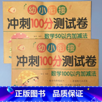 全2册-数学50+100以内加减法 [正版]幼小衔接冲刺100分测试卷汉语拼音语言数学试卷一日一练幼儿园中大班练习册10