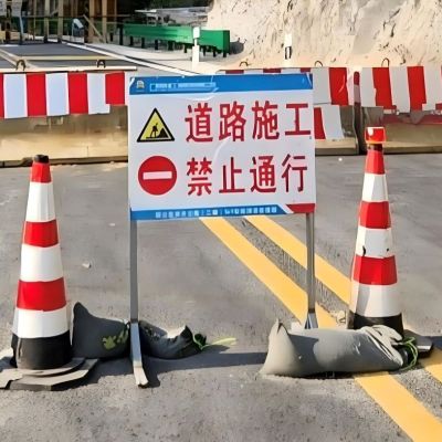 道路施工禁止通行 反光膜 80cm*60cm 单位/张