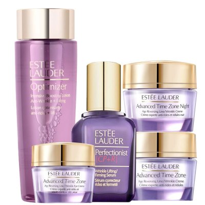 雅诗兰黛(EsteeLauder)青春抗皱女士面部护肤套装礼盒淡化细纹5件套淡纹套装（水+精华+日霜+晚霜+眼霜）