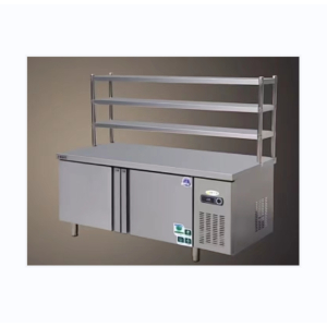 全钢全铜自动回门直冷平冷工作台连台架1800*800*1400冷冻柜保鲜案板式厨房冰柜操作台冰箱商用奶茶店