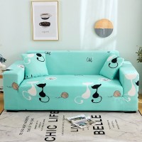 沙发套懒人简约沙发套罩四季通用全包卐能套罩全盖布艺一套 喵星人[送抱枕套] S码(沙发长90-140cm适用于单人沙发)