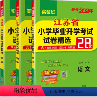 [3本]语文+数学+英语(江苏专用) 小学升初中 [正版]2024新版小升初江苏省小学毕业升学考试试卷精选28套卷语文数