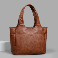包包新款托特包软皮大容量通勤女包包百搭简约单肩包