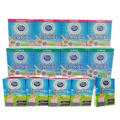 子母奶越南进口牛奶110ml*16支（4排）纯牧纯牛奶盒装营养饮料乳制品（莓味）