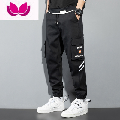 七斓迷彩裤男2023薄款束脚休闲工装裤加肥加大胖子大码宽松长裤子