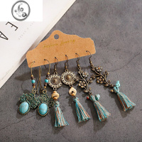 JiMi欧美复古3件套耳环波西米亚民族风气质耳饰汉服配饰尼泊尔饰品女