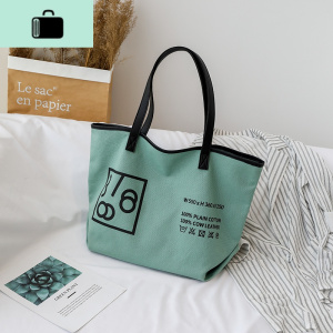 韩版2020新款女包托特包休闲包包大容量手提单肩子母包帆布包女包NEW LAKE女手包