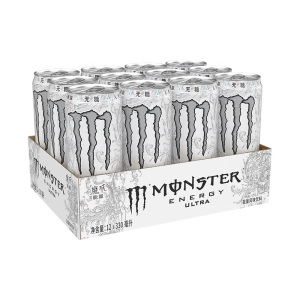 魔爪(Monster)原味能量风味饮料 330ml*12罐 整箱装运动饮料(多种口味)