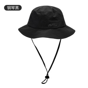 牧高笛(MOBIGARDEN)渔夫帽 户外徒步运动遮阳帽男女通用休闲帽 钢琴黑