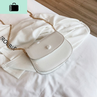 小包包女包新款2020韩版ulzzang链条斜挎包chic漆皮潮百搭马鞍包NEW LAKE女斜挎包