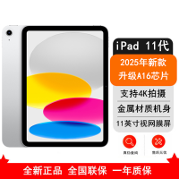 [原封]Apple iPad 11代 256GB eSIM全网版 银色 A16芯片 1200万像素 4K录制视频 学习娱乐办公平板电脑