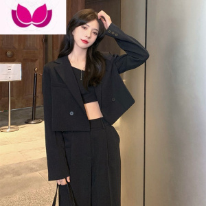 七斓春季2023御姐轻熟小香风职业西装外套阔腿裤套装女网红时尚套