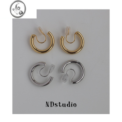 JiMiND<小赫本的优雅感>蚊香盘圈圈耳夹无耳洞蚊香盘女冷淡简约法式