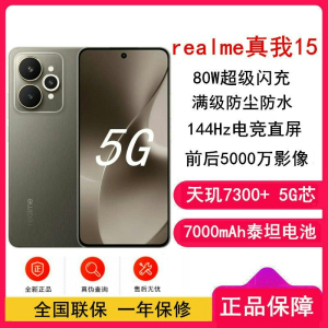 [全新]真我15 钛灰 16GB+256GB 天玑7300+ 5G 80W 7000毫安大毫安 5G 真我15