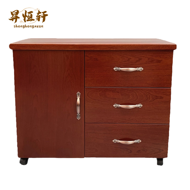 办公储物柜老板经理桌副台侧边柜实木皮油漆活动矮柜放打印机柜子 副柜 SHX-024 个