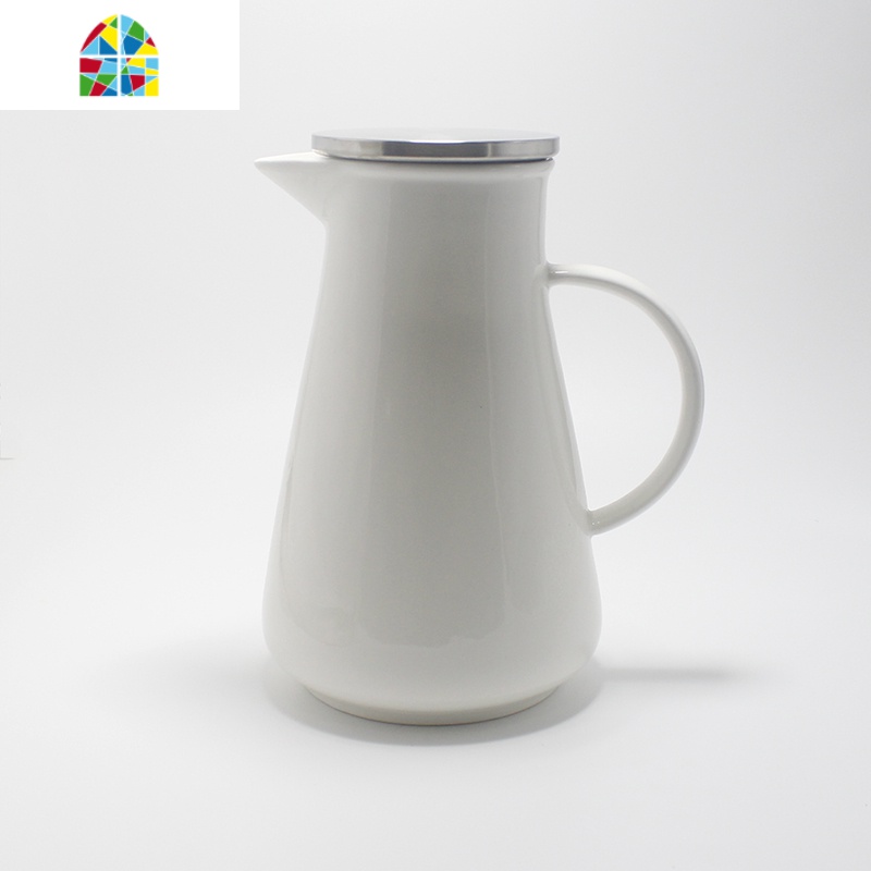现代简约茶壶陶瓷单壶冷水壶带过滤办公家用大码壶早餐下午茶泡壶 FENGHOU 花色凉水壶
