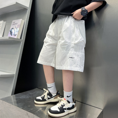 男童工装短裤夏季2026新款潮儿童夏装裤子中大童宽松中裤外穿痞帅