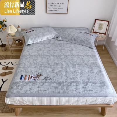 冰丝凉席三件套 1.8m床夏季北欧简约空调席子1.5米可水洗折叠 三维工匠凉席/凉枕