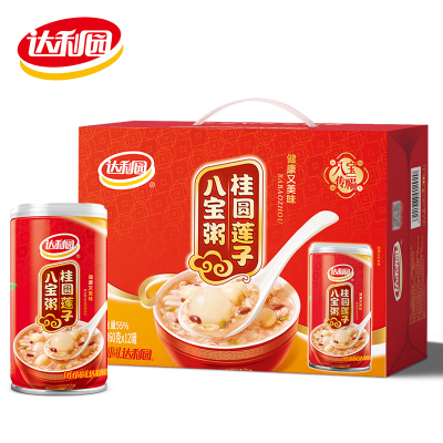 达利园桂圆莲子八宝粥360g*12罐整箱礼盒装营养早餐速食品送礼佳品