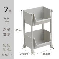 浴室置物架落地塑料卫生间厕所洗手间脸盆多功能收纳玩具杂物储物 三维工匠 咖啡色(三层)加高升级款