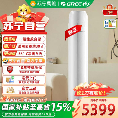 格力 KFR-50LW/(50504)FNhAa-B1 天仪2匹一级能效变频冷暖净菌自洁 出风口可拆洗(联系客服安装)