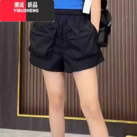 YIBUSHENG大码2024新款糖果色休闲裤显瘦薄款冰丝速干短裤女大兜工装裤女