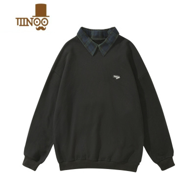 YANXU2023秋季新款男士Polo领卫衣假宽松学生百搭ins情侣休闲外套